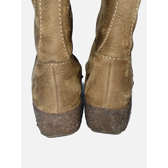 TIMBERLAND Paxton Tall Boots Suede Leather Side Zip Wedge Outdoor Comfort Size 6 - Picture 7 of 16